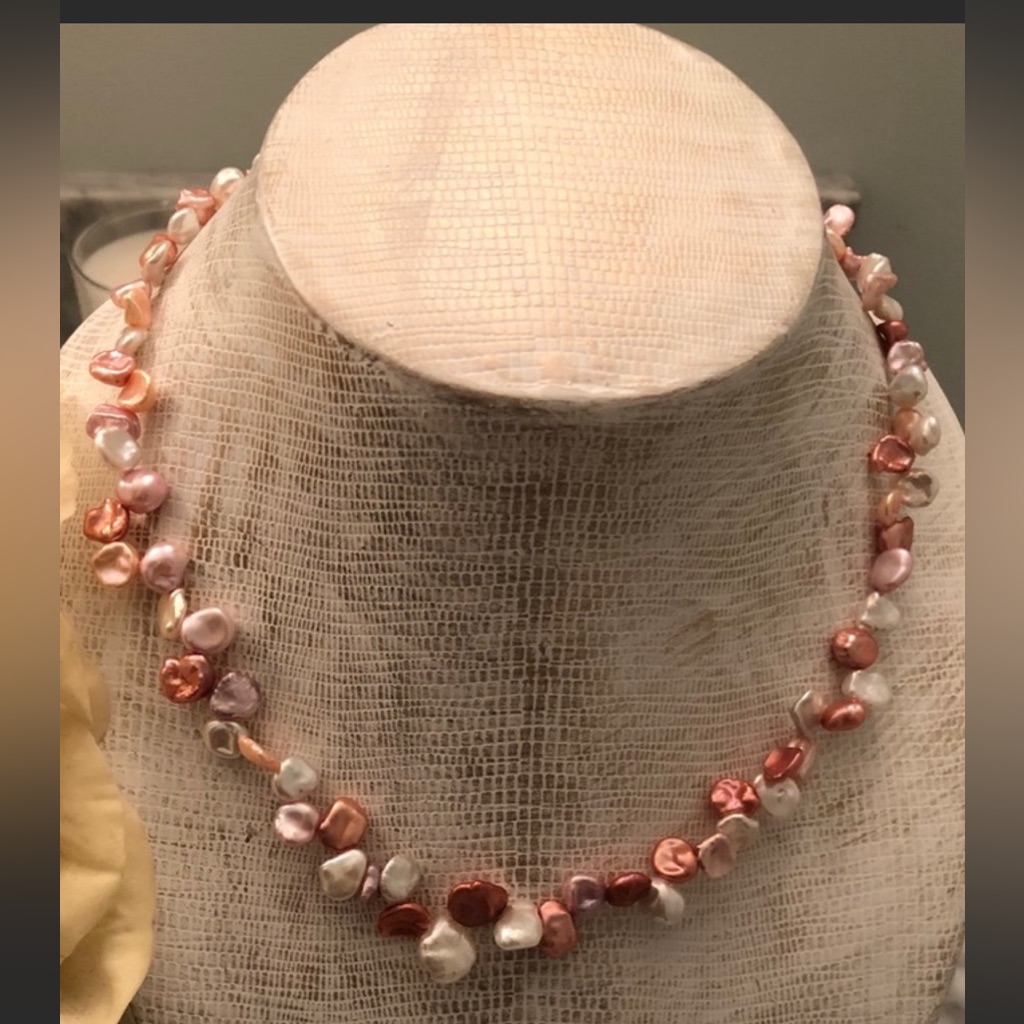 Honora Jewelry Honora Keshi Pearl Necklace Pink 50$